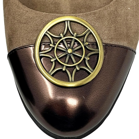 A2 by Aerosoles women's Trend Book taupe combination slip on ballet flats sz 7.5 - Picture 11 of 11